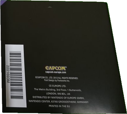 Back of manual