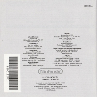 Back of warranty sheet Back of warranty sheet