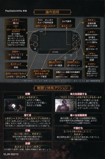 Back of manual