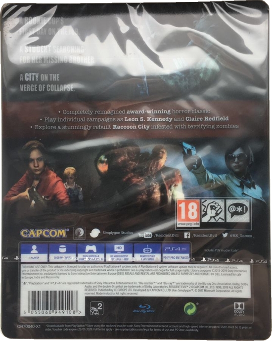 Back of Steelbook inside slipcover Back of Steelbook inside slipcover