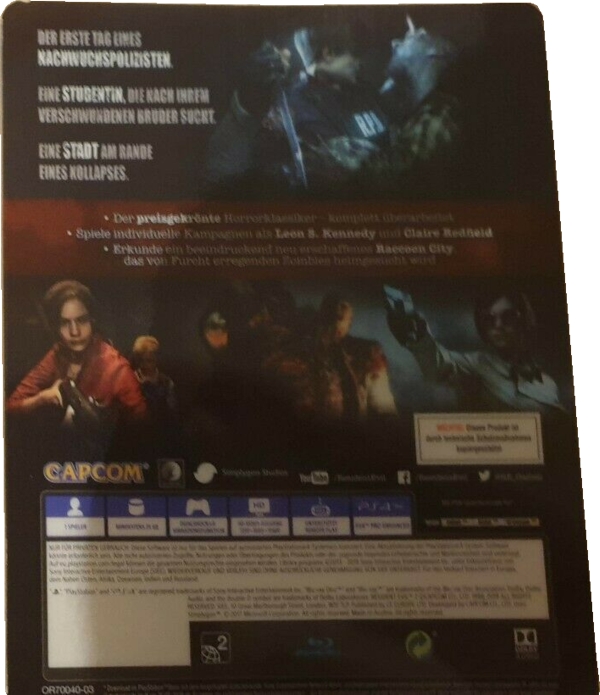 Back of game slipcase Back of game slipcase
