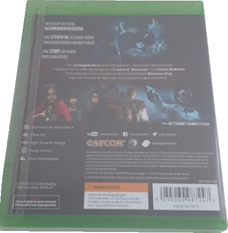 Back of game case inside lenticular case