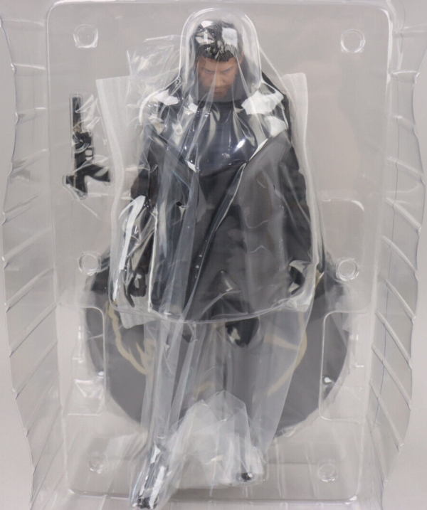 Front of statue in plastic