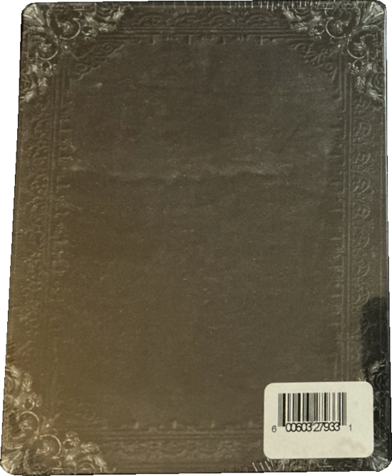 Back of Best Buy pre-order Steelbook with barcode sticker