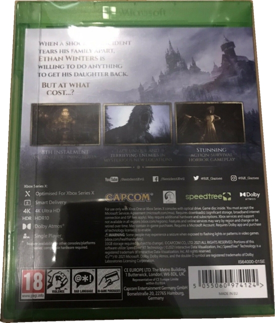 Back of case inside slipcover