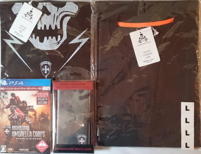 Overciew of e-Capcom Limited Edition bundle, T-shirt size L