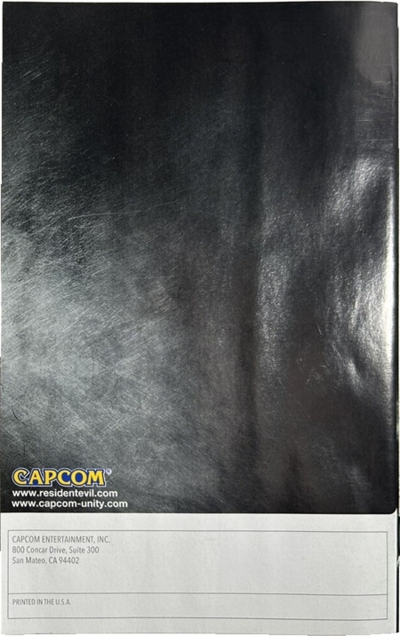 Back of English manual