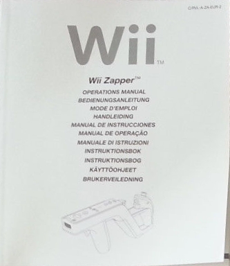 Front of Zapper manual