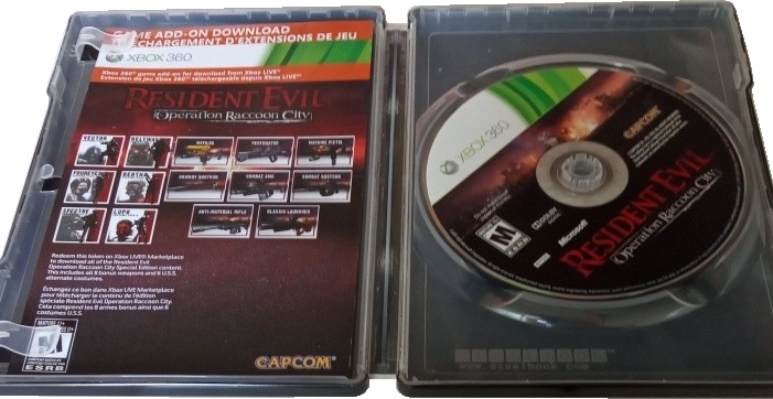 Inside case, disc and DLC sheet