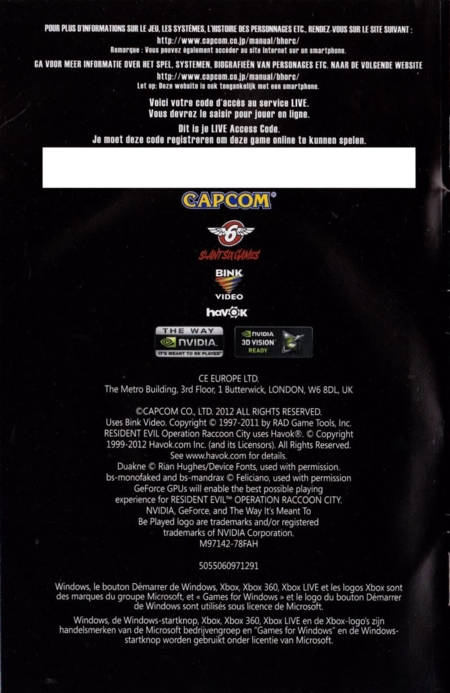 Back of manual (the CD key is censored)