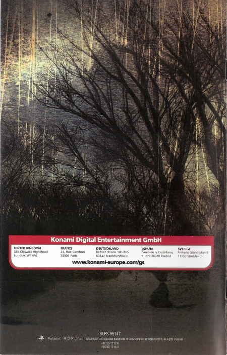 Back of manual Back of manual