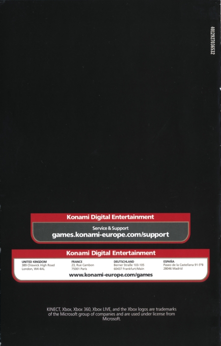 Back of manual Back of manual