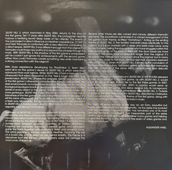 Back of liner notes sheet Back of liner notes sheet