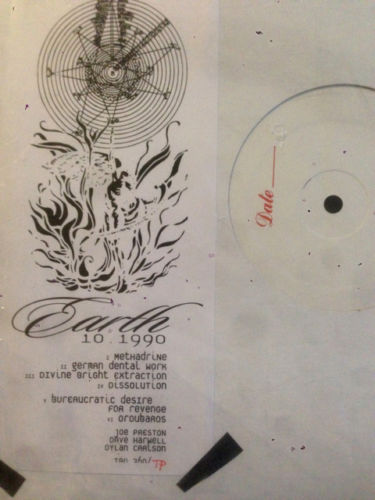 Label and photocopied artwork