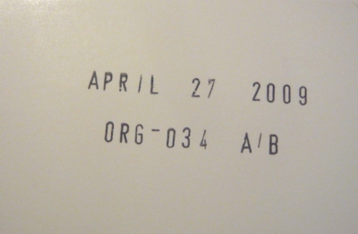 Date stamp on sleeve