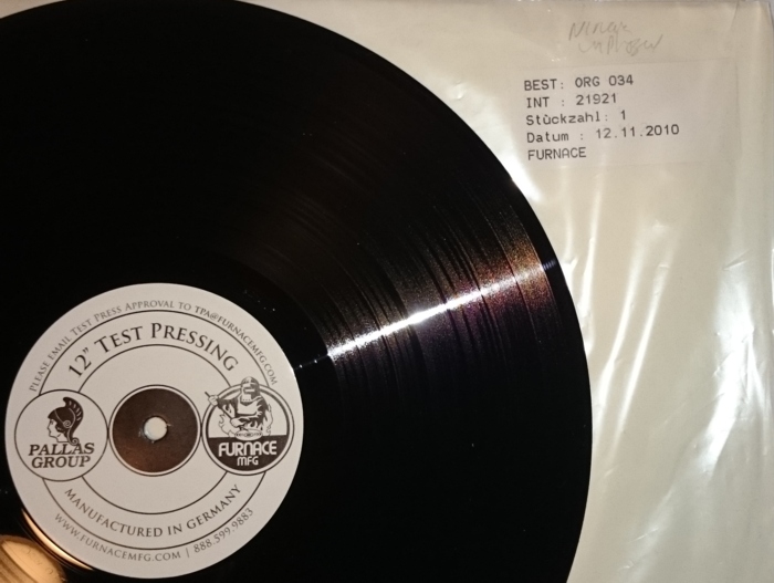 Vinyl and sticker on sleeve